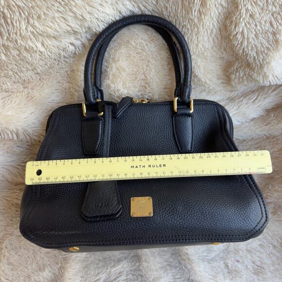 MCM Pebbled Leather Two-Way Handbag - Black - Picture 4 of 15